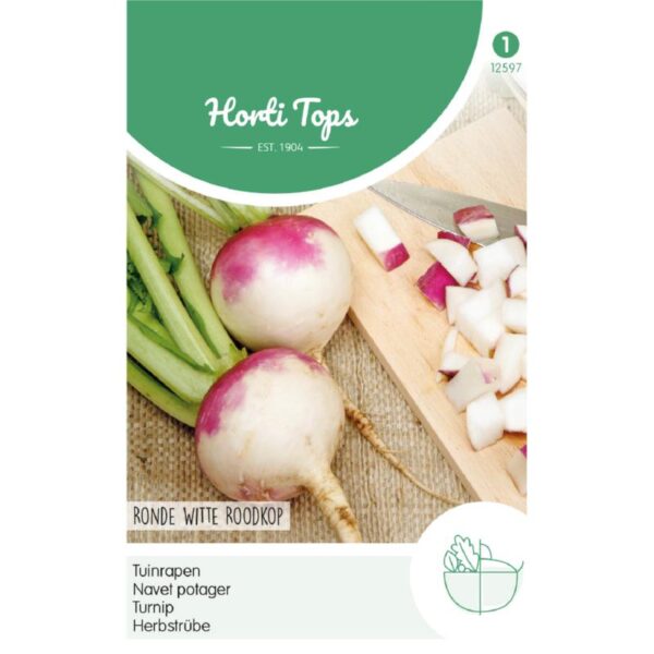 Horti Tops - Tuinraap witte roodkop (front)